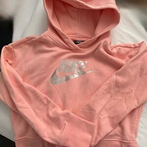 Nike Coral Hoodie with Metallic Logo